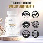 Premium Weight Loss - Powerful GLP-1 Supplement Support Weight Loss Pills for Women & Fat Burner for Men - Appetite Suppressant, Belly Fat Burner | 7 Research Backed Ingredients - 60 Capsules