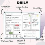 Life & Apples Wellness Journal Planner – Food Log, Fitness Tracker, Habit Tracker, Weight Loss Journal for Diet Tracking and Health Goals, Undated, Size A5, Leopard