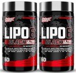 Nutrex Research Lipo-6 Black Ultra Concentrate Thermogenic Fat Burner Supplement, Increase Weight Loss, Energy & Intense Focus 120 Diet Pills