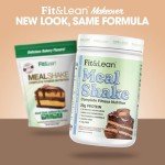 Fit & Lean Meal Shake Meal Replacement with Protein, Fiber, Probiotics and Organic Fruits & Vegetables, Chocolate Peanut Butter Pie, 1lb, 10 Servings