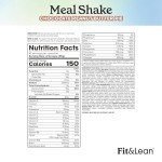 Fit & Lean Meal Shake Meal Replacement with Protein, Fiber, Probiotics and Organic Fruits & Vegetables, Chocolate Peanut Butter Pie, 1lb, 10 Servings