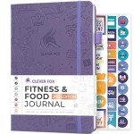 Clever Fox Fitness & Food Journal – Nutrition & Workout Planner for Women & Men – Diet & Gym Exercise Log Book with Calendars, Diet & Training Trackers - Undated, A5 Size, Hardcover (Lavender)