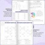 Clever Fox Fitness & Food Journal – Nutrition & Workout Planner for Women & Men – Diet & Gym Exercise Log Book with Calendars, Diet & Training Trackers - Undated, A5 Size, Hardcover (Lavender)