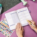 Clever Fox Fitness & Food Journal – Nutrition & Workout Planner for Women & Men – Diet & Gym Exercise Log Book with Calendars, Diet & Training Trackers - Undated, A5 Size, Hardcover (Lavender)