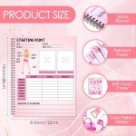 Harloon Food and Fitness Journal for Women Weight Loss Tracker Planner Workout Dairy Wellness Log Notebook with Calendar Calorie Counter Diet Meals Health Gift for Women Mom Wife, 8.5 x 11''