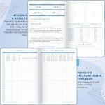 GoGirl Food Journal & Wellness Planner –– Diet & Fitness Diary – Nutrition Journal with Meal, Exercise & Weigh Loss Tracker, A5 (Periwinkle)