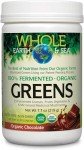 Natural Factors Whole Earth & Sea, Organic Fermented Greens, Vegan Whole Food Supplement, Chocolate, 7.7 Oz