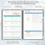 Wellness Planner & Fitness Log - Daily Diet & Health Journal with Weight Loss, Wellness Journal Notebook for Tracking Fitness, Sleep, Nutrition, Meal, Habits, A5(5.8 x 8.6 inch) (Black Golden)