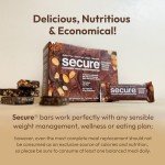 ANDREW LESSMAN Secure Complete Meal Replacement Bars - Chocolate Brownie Almond Crunch - 12 ct box - 7g Protein. 11 Vitamins plus Inulin Fiber. Low Calorie. Gluten and Dairy-Free, Vegan, Non-GMO