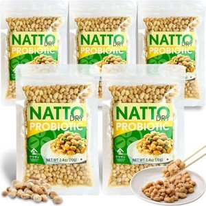YAMASAN KYOTO UJI Japanese Natto Fermented Soybean, Freeze-Dried Natto Beans, Japanese Probiotic and Prebiotic Superfood - Vitamin K, Low Sodium, Non-GMO, Vegan, Made in Japan 70g(2.4oz)