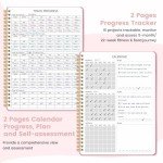 Fitness & Food Journal for Women, Undated 150-day Workout & Wellness Planner with Measuring Tape, Pink Weight Loss Journal for Setting Goals Tracking Exercise Training Diet Progress (9.5’’*7’’)