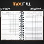 Nextnoid Hardcover Fitness & Food Journal - Nutrition & Workout Planner for Men & Women - A5(5.7" x 8.3") Sturdy Workout Log Book to Track Diet, Gym & Home Workouts