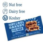 Nature's Bakery Whole Wheat Fig Bars, Blueberry, Real Fruit, Vegan, Non-GMO, Snack bar, Twin packs- 12 count