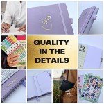 Life & Apples Wellness Journal Planner – Food Log, Fitness Tracker, Habit Tracker, Weight Loss Journal for Diet Tracking and Health Goals, Undated, Size A5 Lavender