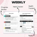 Life & Apples Wellness Journal Planner – Food Log, Fitness Tracker, Habit Tracker, Weight Loss Journal for Diet Tracking and Health Goals, Undated, Size A5 Lavender