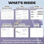 Life & Apples Wellness Journal Planner – Food Log, Fitness Tracker, Habit Tracker, Weight Loss Journal for Diet Tracking and Health Goals, Undated, Size A5 Lavender