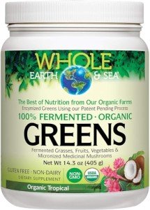 Whole Earth & Sea from Natural Factors, Organic Fermented Greens, Vegan Whole Food Supplement, Tropical, 14.3 Oz