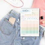 Food Journal for Women & Men – Daily Weight Loss Tracker, Fitness & Nutrition Planner, Diet Log Book for Tracking Meals, Calories, Workouts & Wellness Goals, 50 Double-Sided Pages, 5.5 x 8.5