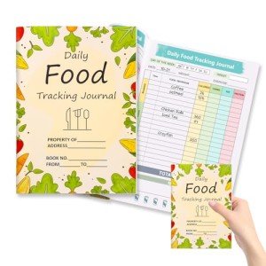1 Pcs Food Journal Diary 5.8×8.3 inch Food Tracker Journal Daily Calorie Counter Book with Breakfast Lunch Dinner Calorie and Snack Sections for Nutrition Tracker Book