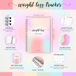 12 Month Weight Loss Journal | Pounds Lost & Body Measurements Tracker - A5 (Rainbow)