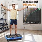 AXV Vibration Plate Fitness Platform Exercise Machine Vibrating Lymphatic Drainage Shaking Full Body Shaker Workout Vibrate Stand Shake Board Sport Gym for Weight Loss Fat Burner for Women Men