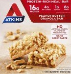 Atkins Peanut Butter Granola Protein Meal Bar, 1.69 Oz, 5 Ct