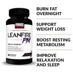 Force Factor LeanFire PM Weight Loss Pills for Women & Men, Fat Burner & Overnight Weight Loss Pills to Burn Fat, Boost Metabolism, Improve Sleep, Powerful Formula for Incredible Results, 60 Capsules