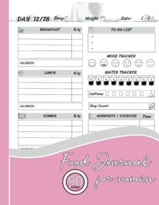 Food Journal: for women weight loss. Simple and Cute Daily Diary: Your Motivational Diet Guide.