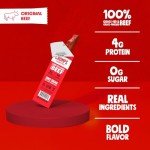 CHOMPS MINI Grass Fed Beef Jerky Meat Snack Sticks 0.5 Oz, Original Beef (Pack of 6)