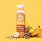Koia Protein, Ready To Drink Plant Protein Shake, Dairy Free, Gluten Free, Soy Free, Non GMO, Kosher, Vegan, Chocolate Banana, 12 Fl Oz