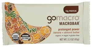 GoMacro MacroBar Organic Vegan Protein Bar Banana & Almond Butter, 2.3 Oz