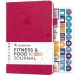 Clever Fox Fitness & Food Journal – Nutrition & Workout Planner for Women & Men – Diet & Gym Exercise Log Book with Calendars, Diet & Training Trackers - Undated, A5 Size, Hardcover (Fuchsia)
