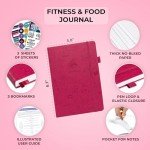 Clever Fox Fitness & Food Journal – Nutrition & Workout Planner for Women & Men – Diet & Gym Exercise Log Book with Calendars, Diet & Training Trackers - Undated, A5 Size, Hardcover (Fuchsia)