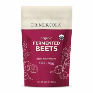 Dr. Mercola Organic Fermented Beet Powder - Beet Root Powder to Support Circulation, Focus & Energy - Non-GMO, Soy-Free & Gluten-Free - 30 Servings