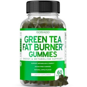 Green Tea Fat Burner Weight Loss Gummies (60 Count) Fat Burner Women - Appetite Suppressant Weight Loss Supplement for Men & Women with Apple Flavored - Third Party Tested - USA Made