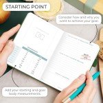 Clever Fox Food Journal Pocket - Daily Food Diary, Meal Planner to Track Calories & Nutrients, Weight Loss Tracker Notebook, 4x5.5” (Forest Green)