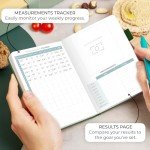 Clever Fox Food Journal Pocket - Daily Food Diary, Meal Planner to Track Calories & Nutrients, Weight Loss Tracker Notebook, 4x5.5” (Forest Green)