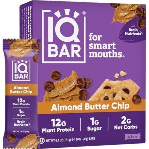 IQBAR, Almond Butter Chip, 4 count