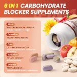 Lukaree White Kidney Bean Extract, 6 In1 Complex - Cayenne Pepper, Ashwagandha, Apple Pectin, Inulin, Potato Extract for High Absorption, Support Intestinal Health, 120 PCS