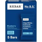 RXBAR Protein Bars, Protein Snack, Snack Bars, Blueberry, 9.1oz Box (5 Bars)