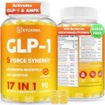GLP-1 Supplement Berberine, GLP 1 Probiotic Gummies for Women and Men| Activates GLP-1 & AMPK| with Akkermansia Probiotic, Natural Berberine for Digestion & Gut, Energy, Sugar/Gluten Free - 90 Gummies