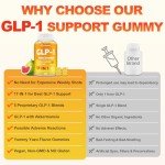GLP-1 Supplement Berberine, GLP 1 Probiotic Gummies for Women and Men| Activates GLP-1 & AMPK| with Akkermansia Probiotic, Natural Berberine for Digestion & Gut, Energy, Sugar/Gluten Free - 90 Gummies