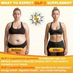 GLP-1 Supplement Berberine, GLP 1 Probiotic Gummies for Women and Men| Activates GLP-1 & AMPK| with Akkermansia Probiotic, Natural Berberine for Digestion & Gut, Energy, Sugar/Gluten Free - 90 Gummies