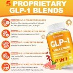 GLP-1 Supplement Berberine, GLP 1 Probiotic Gummies for Women and Men| Activates GLP-1 & AMPK| with Akkermansia Probiotic, Natural Berberine for Digestion & Gut, Energy, Sugar/Gluten Free - 90 Gummies