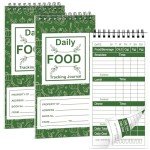 gisgfim 4Pcs Food Journal for Weight Loss Bulk 4x8In Daily Food Tracker Diary Journal Food Log Journal for Women Men Weight Loss Calorie Counter Tracker Journal for Nutrition Meal Tracker 70Sheet/Pad