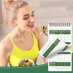 gisgfim 4Pcs Food Journal for Weight Loss Bulk 4x8In Daily Food Tracker Diary Journal Food Log Journal for Women Men Weight Loss Calorie Counter Tracker Journal for Nutrition Meal Tracker 70Sheet/Pad