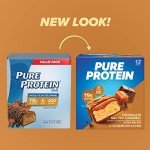 Pure Protein Bars, High Protein, Nutritious Snacks to Support Energy, Low Sugar, Gluten Free, Chocolate Salted Caramel, 1.76 oz., 12 Count (Pack of 1) (Packaging May Vary)