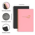 Wellness Planner & Fitness Log - Daily Diet & Health Journal with Weight Loss, Wellness Journal Notebook for Tracking Fitness, Sleep, Nutrition, Meal, Habits, A5(5.8 x 8.6 inch) (Pink)