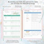 Wellness Planner & Fitness Log - Daily Diet & Health Journal with Weight Loss, Wellness Journal Notebook for Tracking Fitness, Sleep, Nutrition, Meal, Habits, A5(5.8 x 8.6 inch) (Pink)