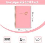 Wellness Planner & Fitness Log - Daily Diet & Health Journal with Weight Loss, Wellness Journal Notebook for Tracking Fitness, Sleep, Nutrition, Meal, Habits, A5(5.8 x 8.6 inch) (Pink)